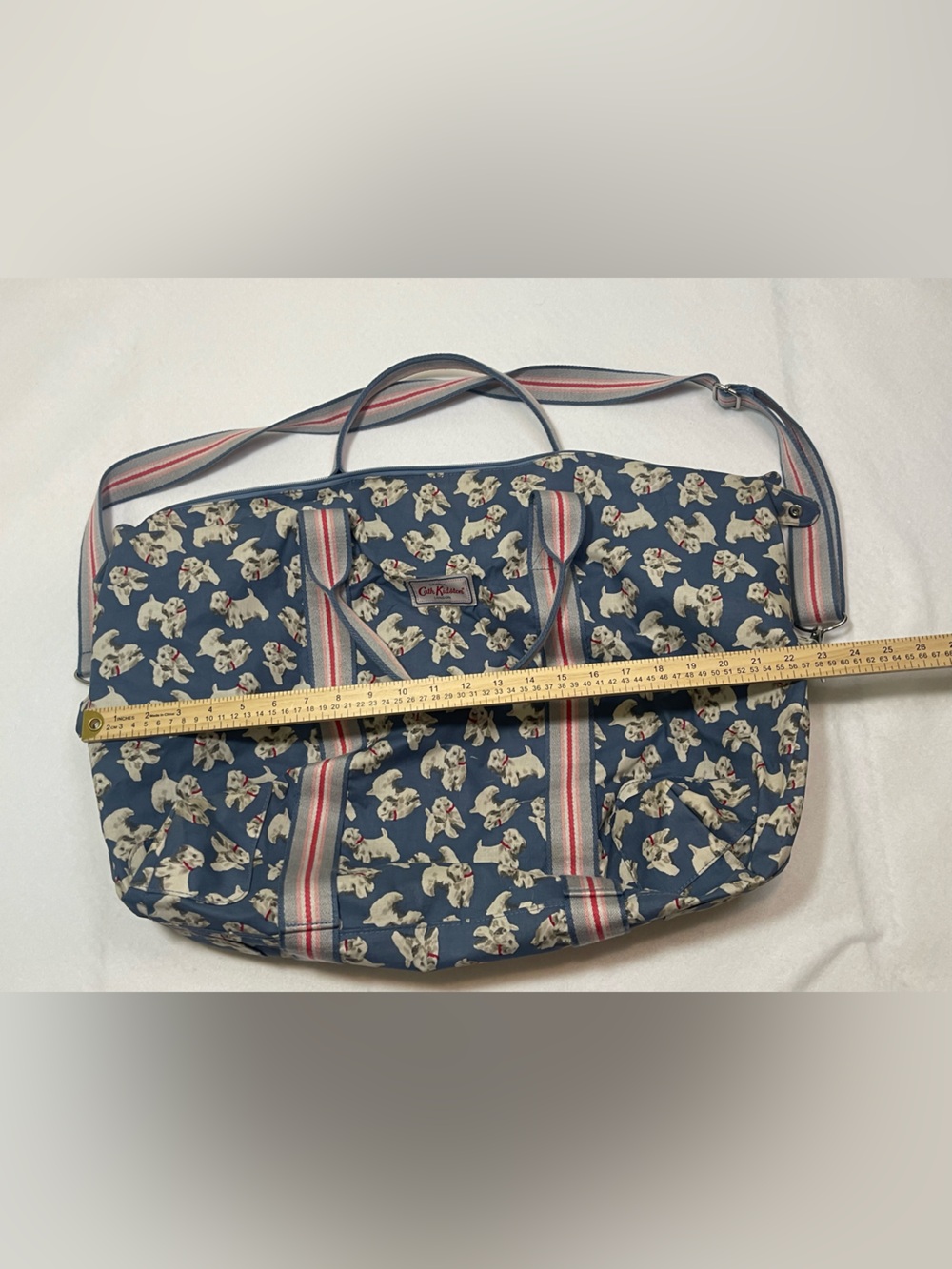 Cath Kidston Westie Dog Print Overnight Weekender Duffel Bag Blue - Picture 3 of 8